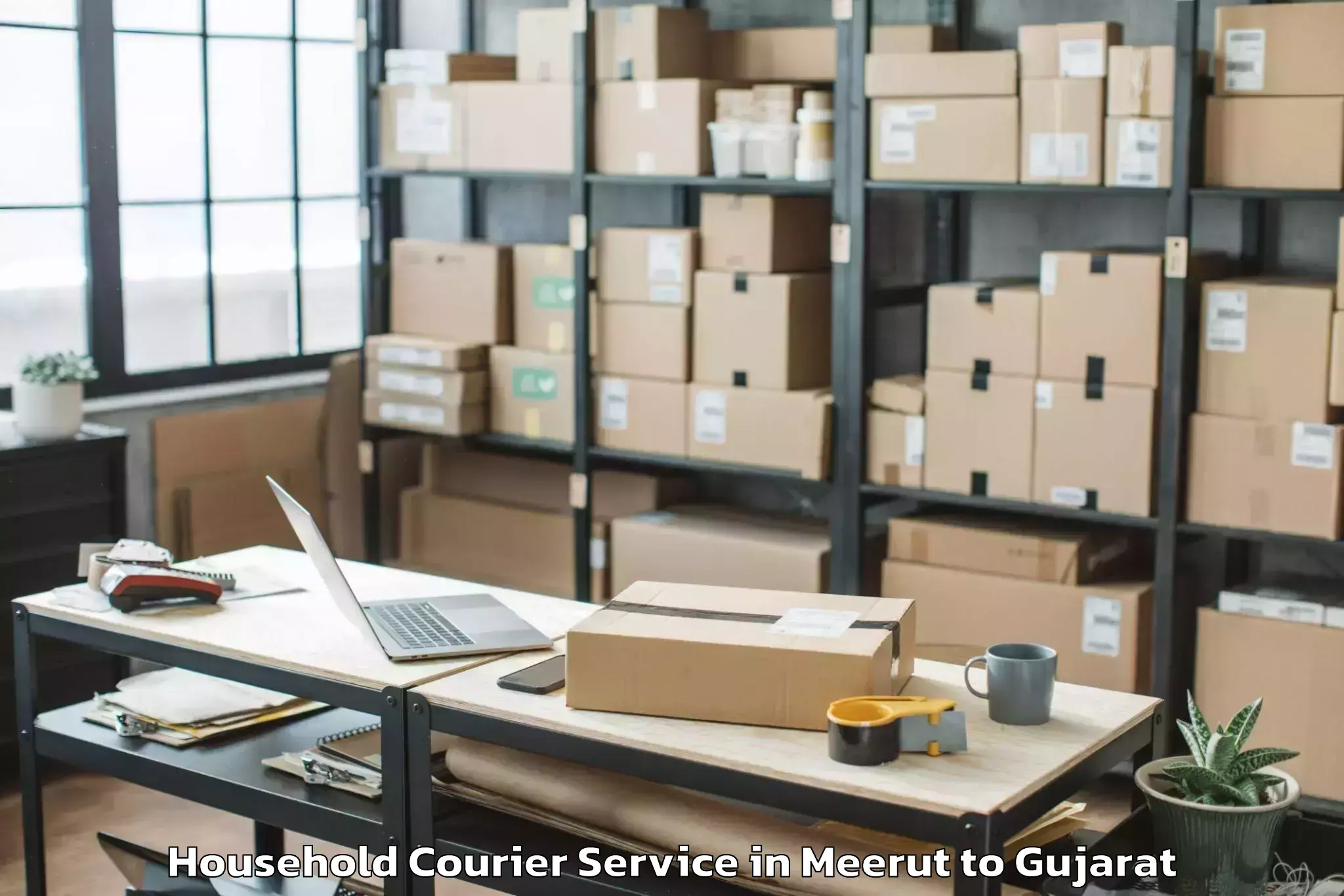 Quality Meerut to Botad Household Courier